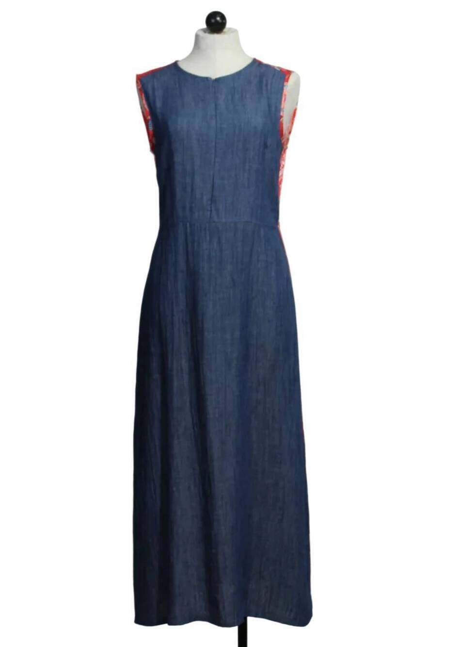 NEW ALDO MARTINS long sleeveless effect dress in denim - Picture 4 of 6